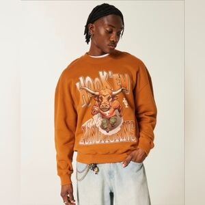 Hollister University of Texas Longhorns Grahpic Crew Sweatshirt XS Like New